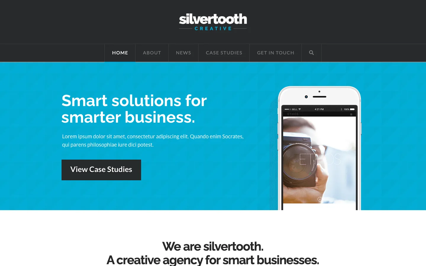 Agency starter site demo from Themeco’s Design Cloud